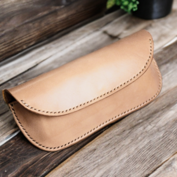 本革サドルレザーのめがねケース【受注制作】