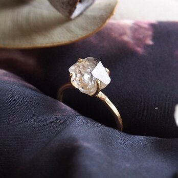 [一点物]原石のダイヤモンドクォーツのリングの画像