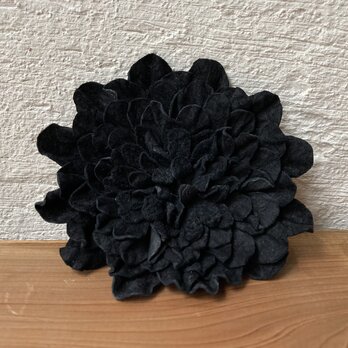 革花のブローチピン 3Lサイズ  ブラックの画像
