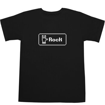 8 bit 『Rock』ボタン Tシャツの画像