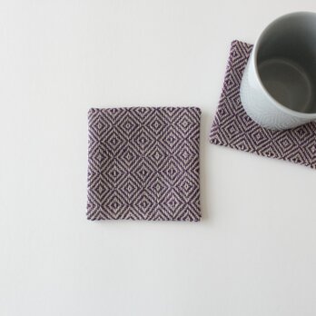 手織りコースター (Sumire Birds Eye)