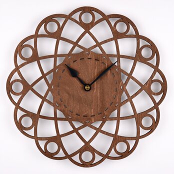 木の壁掛け時計F 惑星（木製ウォールクロック）の画像