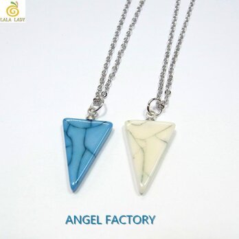 ネックレス◆トライアングル ターコイズモチーフ◆ANGEL FACTORY lalalady-135の画像