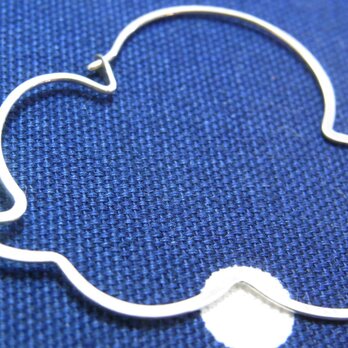 PBP-037　silver wire pierced earring(cloud L)の画像