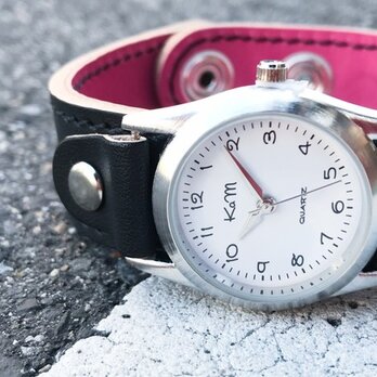 【送料無料】毎日つけていたくなる時計「ステッチラン 腕時計」受注生産（SRW-KPK-KS）Ⅱの画像