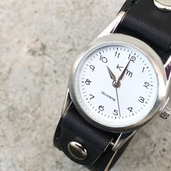 ▲STITCH 贈り物にも選ばれるクールな黒「ステッチラン 腕時計」メンズライク（SRW-KKK-KS）Ⅱの画像