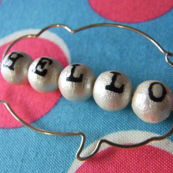 PBP-095　14kgf wire pierced earring(HELLO)の画像