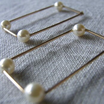 PBP-100　14kgf wire pierced earrings(rectangle)の画像