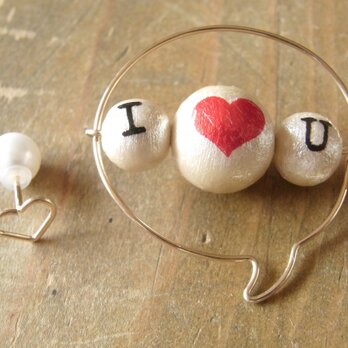 PBP-122　14kgf wire pierced earrings (I ❤U)の画像