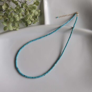 【10％OFF】天然石ターコイズ（トルコ石）ブルーネックレス MN0216-016