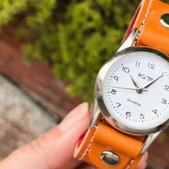 【送料無料】毎日つけていたくなる時計「ステッチラン 腕時計」受注生産（SRW-CRC-WS）Ⅱの画像