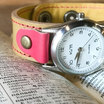 【送料無料】毎日つけていたくなる時計「ステッチラン 腕時計」受注生産（SRW-OYR-RA）Ⅱの画像