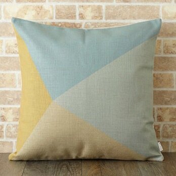 クッションカバー 45×45cm 北欧雑貨 天然リネン ナチュラルトライアングル jubileecushionse499の画像
