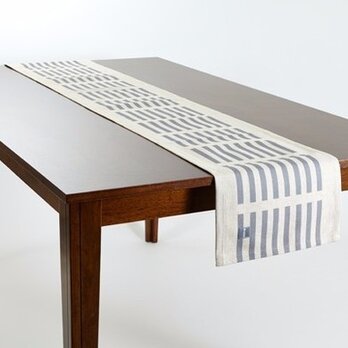 テーブルランナー 北欧柄 グレーウインド 天然リネン 183×30cm jubileetabletr040ymの画像