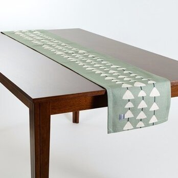 テーブルランナー 北欧柄 フォレストモビール 天然リネン 183×30cm jubileetabletr032ymの画像