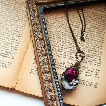 Flower spoon necklace [purple]の画像