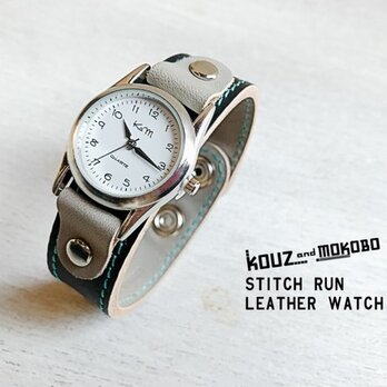 【送料無料】毎日つけていたくなる時計「ステッチラン 腕時計」受注生産（SRW-KHH-TS）の画像