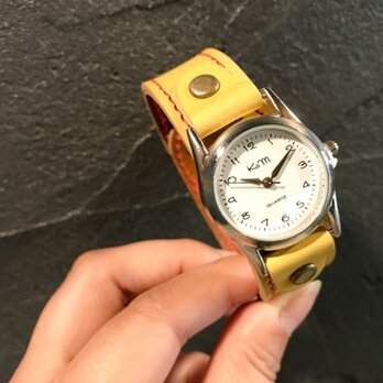 【送料無料】毎日つけていたくなる時計「ステッチラン 腕時計」受注生産（SRW-YBY-RA）Ⅱの画像