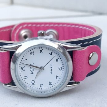 【送料無料】毎日つけていたくなる時計「ステッチラン 腕時計」受注生産（SRW-NPP-WS）Ⅱの画像