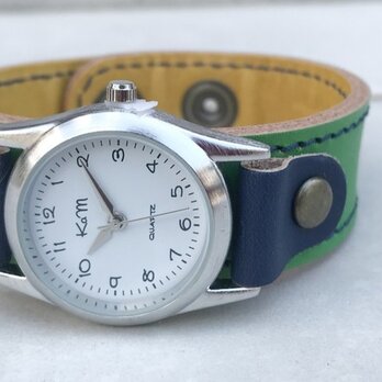 【送料無料】毎日つけていたくなる時計「ステッチラン 腕時計」受注生産（SRW-GYN-NA）Ⅱの画像
