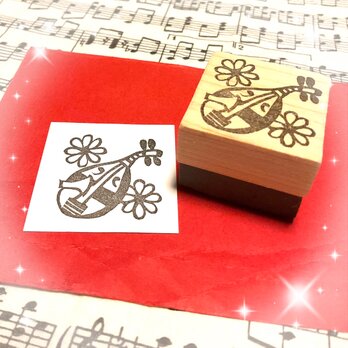 б和楽器はんこ〓【琵琶】3㎝四方の画像
