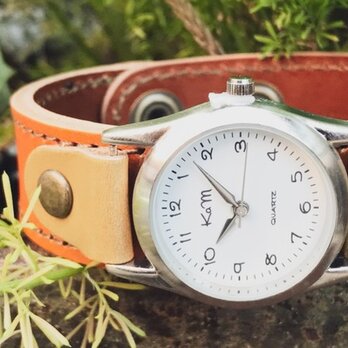 【送料無料】毎日つけていたくなる時計「ステッチラン 腕時計」受注生産（SRW-CBO-OA）Ⅱの画像