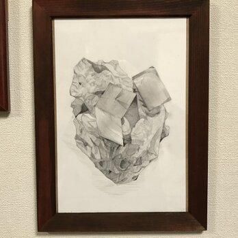 黄鉄鉱（鉛筆画）の画像