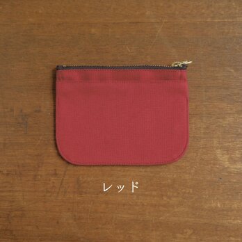 【レッド】身軽になれる！倉敷帆布のミニ財布の画像