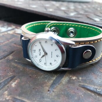 【送料無料】毎日つけていたくなる時計「ステッチラン 腕時計」受注生産（SRW-HGN-YS）Ⅱの画像