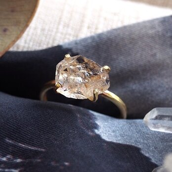 [一点物]原石のダイヤモンドクォーツのリング