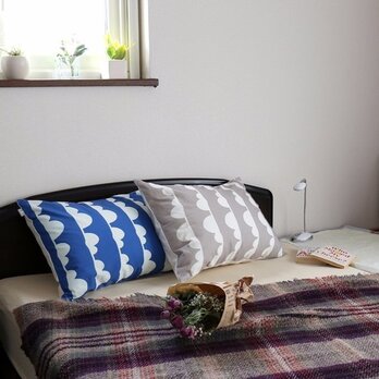 枕カバー 寝具 63×43cm ブルー クラウドライン 北欧デザイン jubileemkr098ymの画像