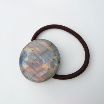 天然石の髪飾り「虹色のラブラドライト」