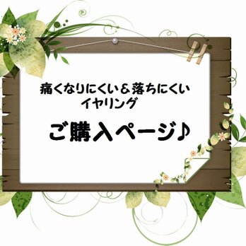 ＊痛くなりにくい＆落ちにくいイヤリング金具＊注文ページです＊の画像