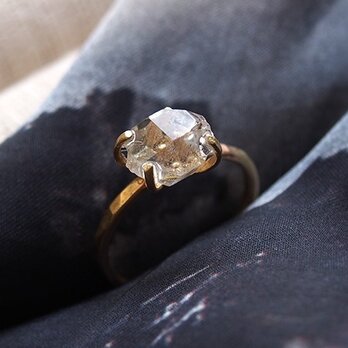 [一点物]原石のダイヤモンドクォーツのリングの画像