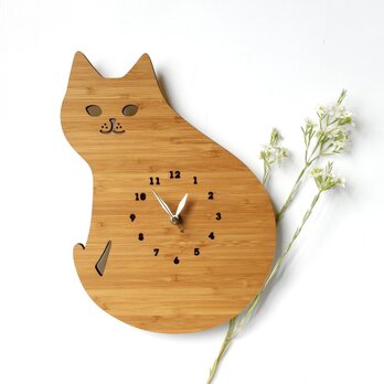 CAT 猫の掛け時計の画像