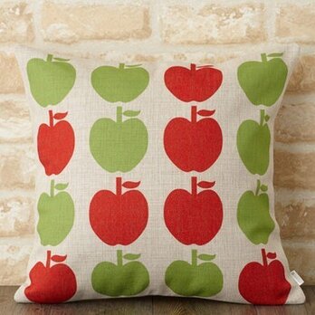 クッションカバー 45×45cm 北欧デザイン　天然リネン アップルタイル jubileecushionym021の画像
