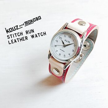 【送料無料】毎日つけていたくなる時計「ステッチラン 腕時計」受注生産（SRW-RHW-TS）の画像