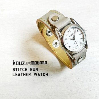 【送料無料】毎日つけていたくなる時計「ステッチラン 腕時計」受注生産（SRW-HOH-YS）Ⅱの画像