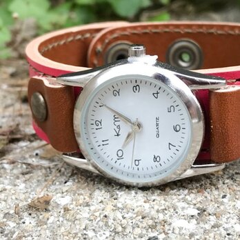 【送料無料】毎日つけていたくなる時計「ステッチラン 腕時計」受注生産（SRW-RBB-OA）Ⅱの画像