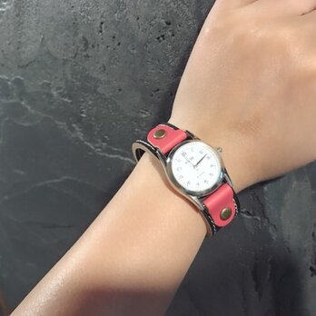 【送料無料】毎日つけていたくなる時計「ステッチラン 腕時計」受注生産（SRW-KNR-WA）Ⅱの画像