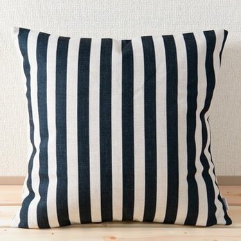 クッションカバー 45×45cm 北欧 シンプル ブラック ストライプ jubileecushionor017