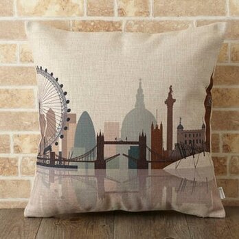 クッションカバー 45×45cm 風景 アート ロンドン シティースケープ jubileecushionor003の画像