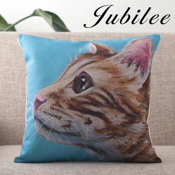 ペットクッションカバー 45×45cm アメリカンショートヘアー jubileecushionca001の画像