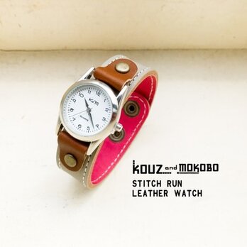 【送料無料】毎日つけていたくなる時計「ステッチラン 腕時計」受注生産（SRW-HPB-WA）Ⅱの画像