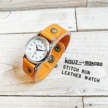【送料無料】毎日つけていたくなる時計「ステッチラン 腕時計」受注生産（SRW-CCC-CA）の画像