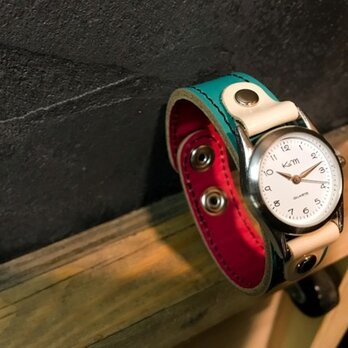 【送料無料】毎日つけていたくなる時計「ステッチラン 腕時計」受注生産（SRW-TRW-KS）Ⅱの画像