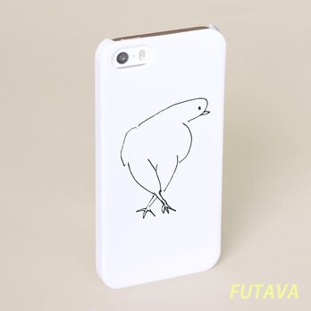 ＊足バッテンドリ＊スマホケース 白 機種選べます トリ 鳥 ハト 鳩 インコ iPhone Android Xperiaの画像