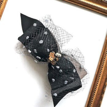 リボンミニヘッドドレス/black(全２色)の画像
