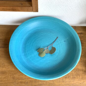 リム深皿　ターコイズブルー