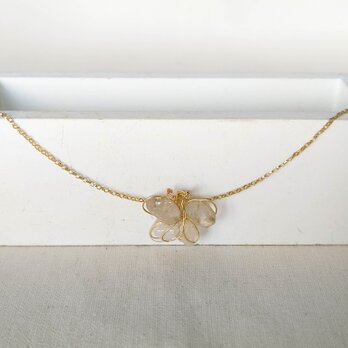 tefutefu  necklace(ルチルクォーツ×ムーンストーン)の画像